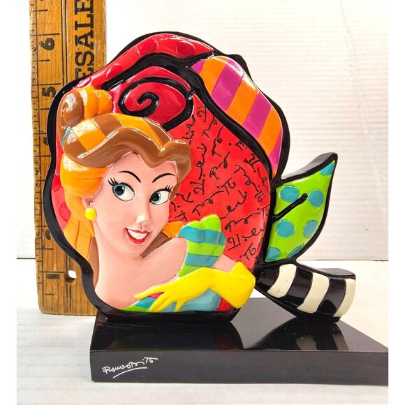 Romero Britto Disney Belle 3D Rose Figurine - Picture 1 of 8